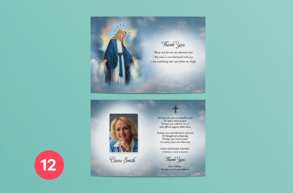 Personalised Acknowledgement Cards from Print Ready Dublin