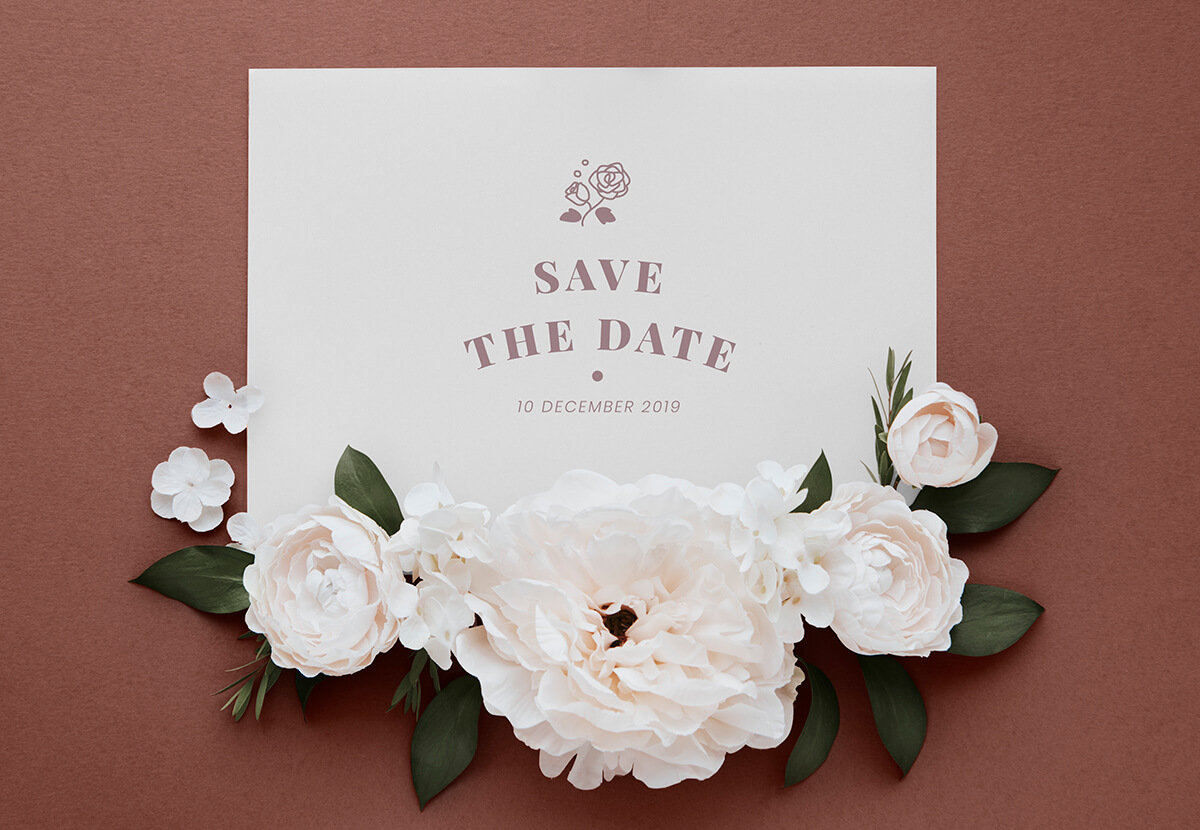 Example of Save the Date Cards from Print Ready